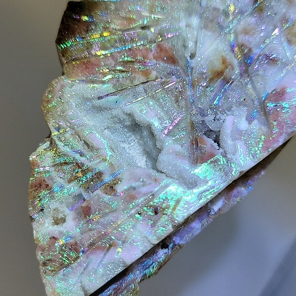 320g Aura Sphalerite Eagle Natural Gemstone Crystal Druzy Handmade Figurine - Picture 15 of 16